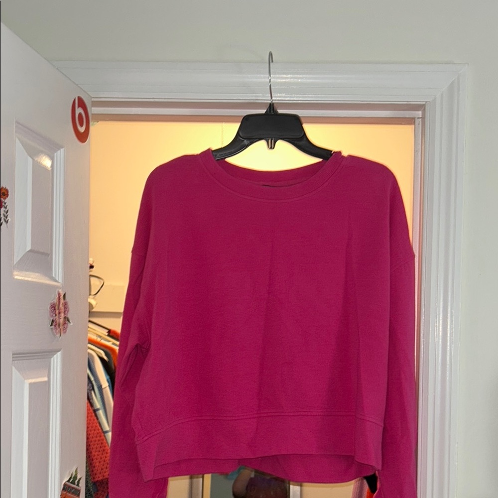 Bright Pink Crewneck Sweatshirt